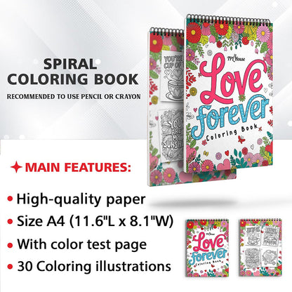 TPLHOUSE Love Forever Coloring Sheets for Adults