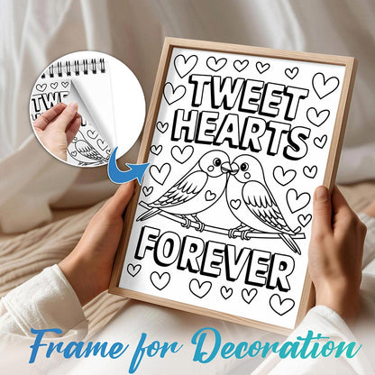 TPLHOUSE Love Forever Spiral Bound Coloring Book for Adults