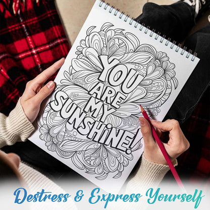 TPLHOUSE Love Forever Coloring Book Spiral Bound for Adults