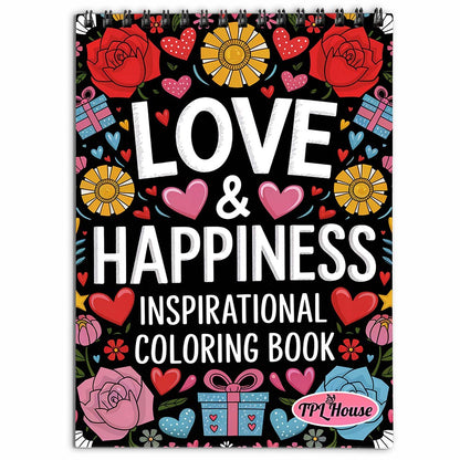 TPLHOUSE Love & Happiness Coloring Book for Adults