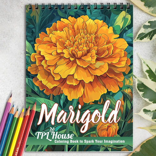 TPLHOUSE Marigold Coloring Book for Adults