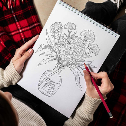 TPLHOUSE Marigold Spiral Bound Coloring Book for Adults