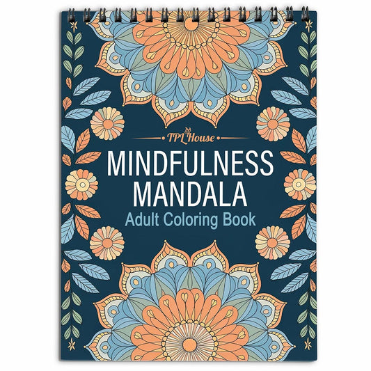 TPLHOUSE Mindfulness Mandala Coloring Book for Adults