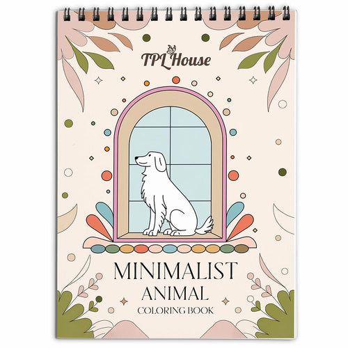 TPLHOUSE Minimalist Animal Coloring Book for Adults