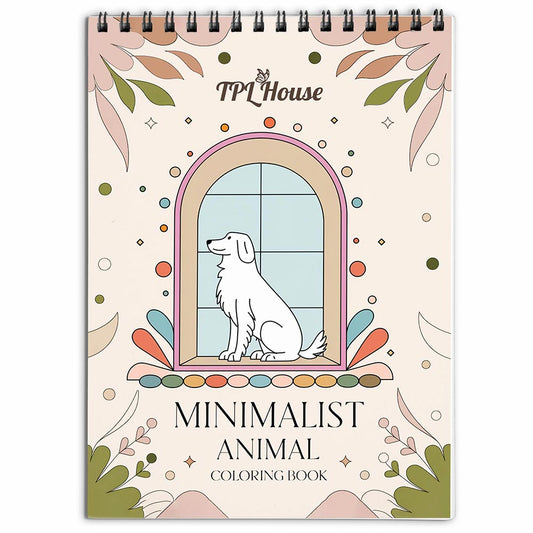 TPLHOUSE Minimalist Animal Coloring Book for Adults
