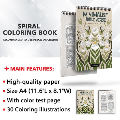 TPLHOUSE Minimalist Bible Verse Coloring Sheets for Adults