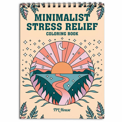 TPLHOUSE Minimalist Stress Relief Coloring Book for Adults