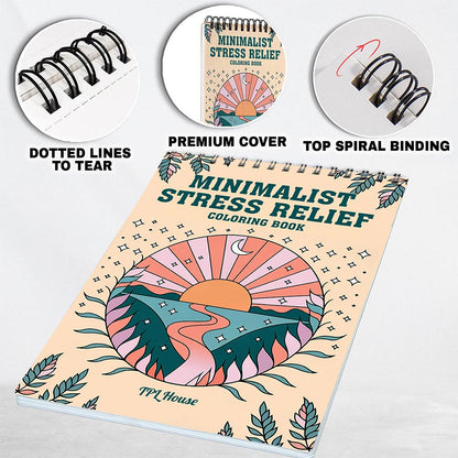 TPLHOUSE Minimalist Stress Relief Coloring Pages for Adults