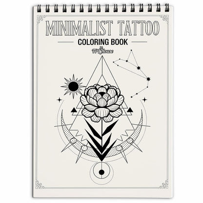 TPLHOUSE Minimalist Tattoo Coloring Book for Adults