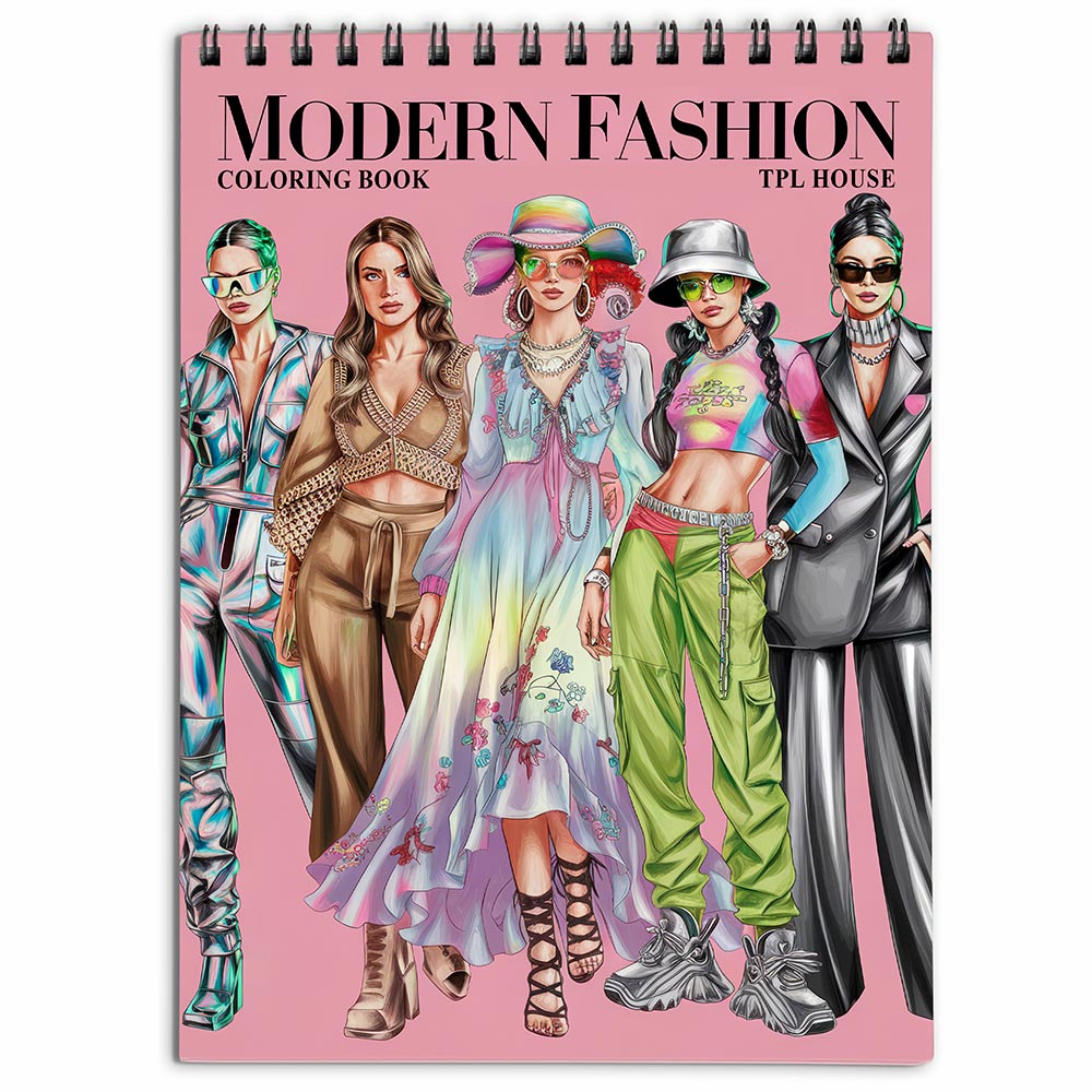 TPLHOUSE Modern Fashion Coloring Book for Adults