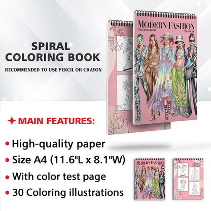 TPLHOUSE Modern Fashion Coloring Sheets for Adults