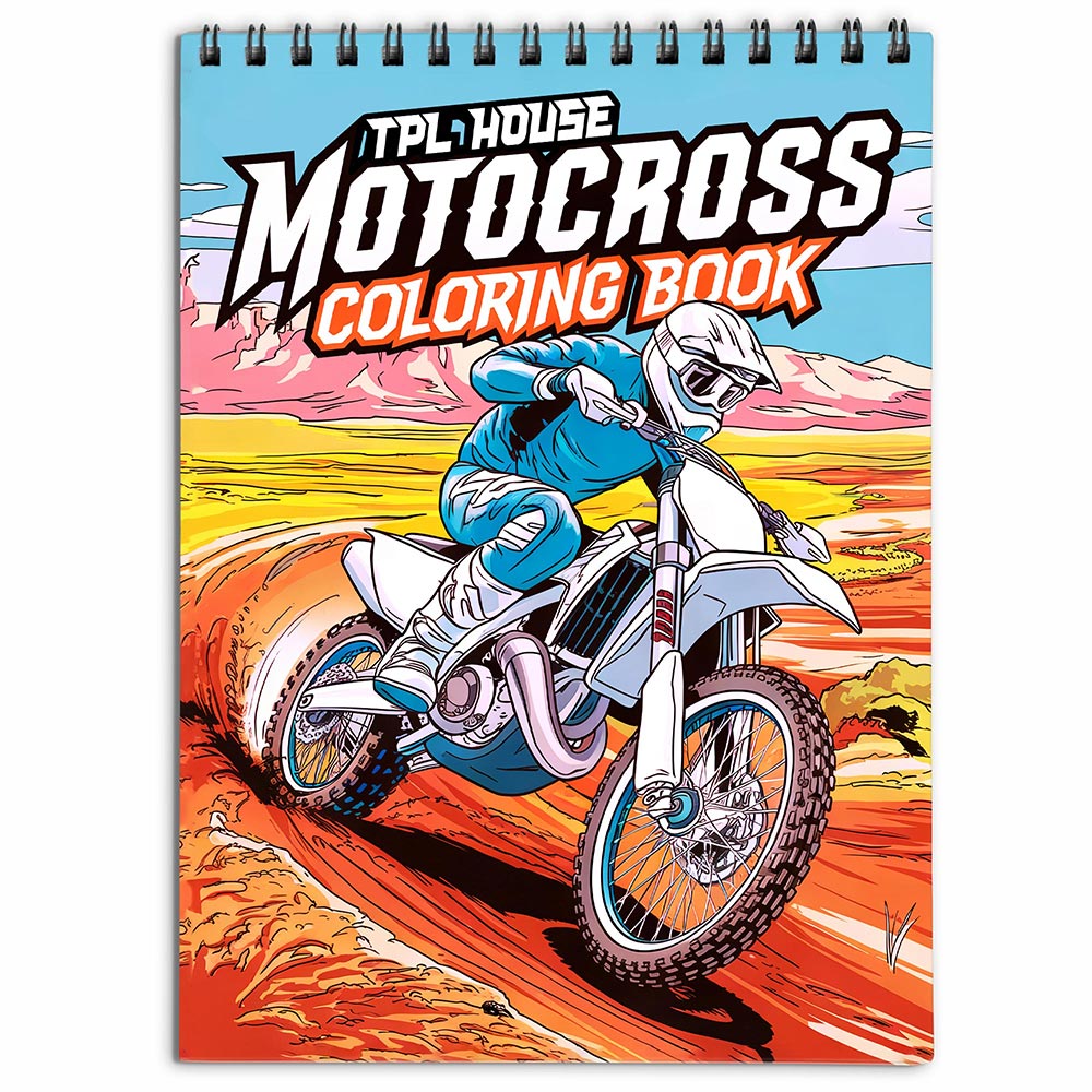 TPLHOUSE Motocross Coloring Book for Adults