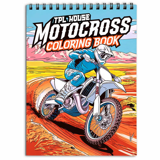 TPLHOUSE Motocross Coloring Book for Adults