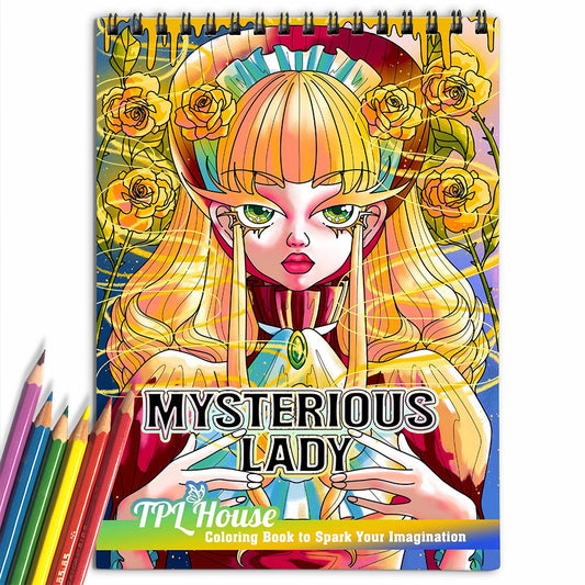 TPLHOUSE Mysterious Lady Coloring Book for Adults