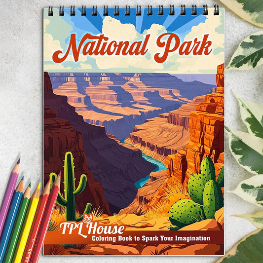 TPLHOUSE National Park Coloring Book for Adults