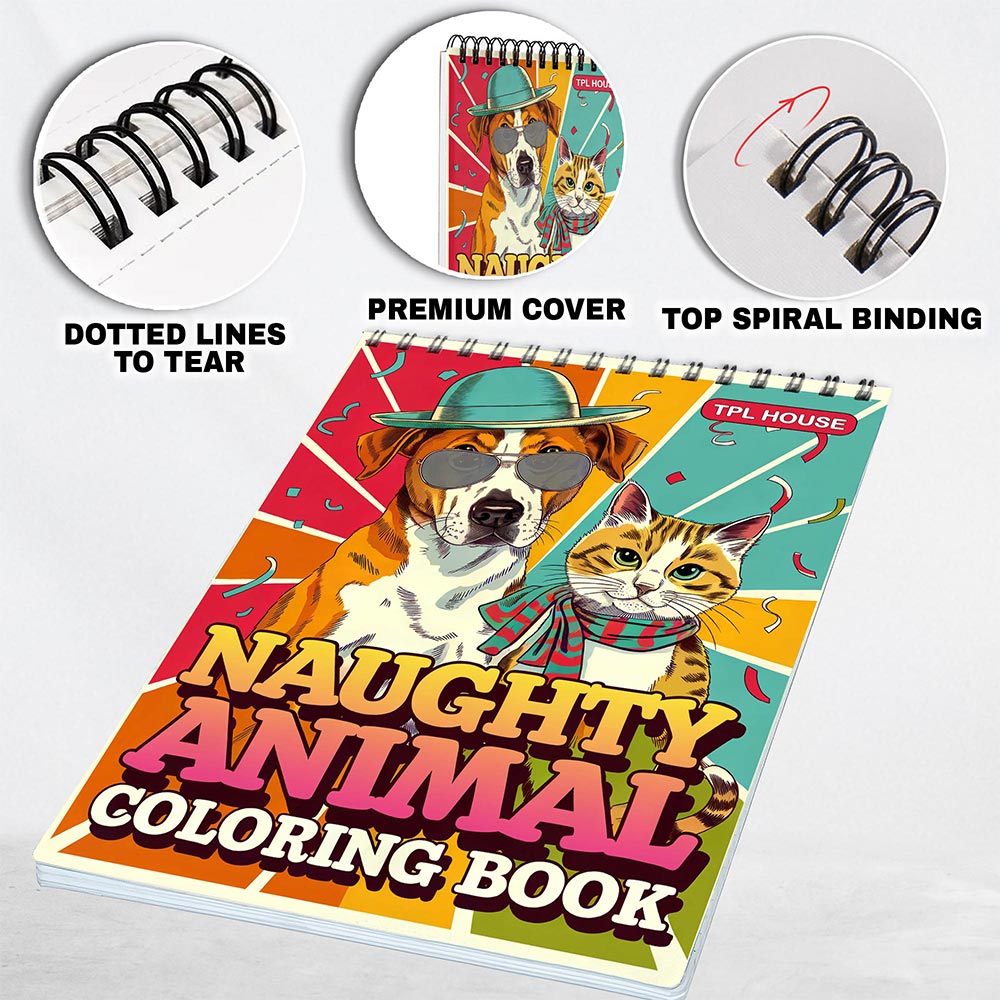 TPLHOUSE Naughty Animal Coloring Pages for Adults
