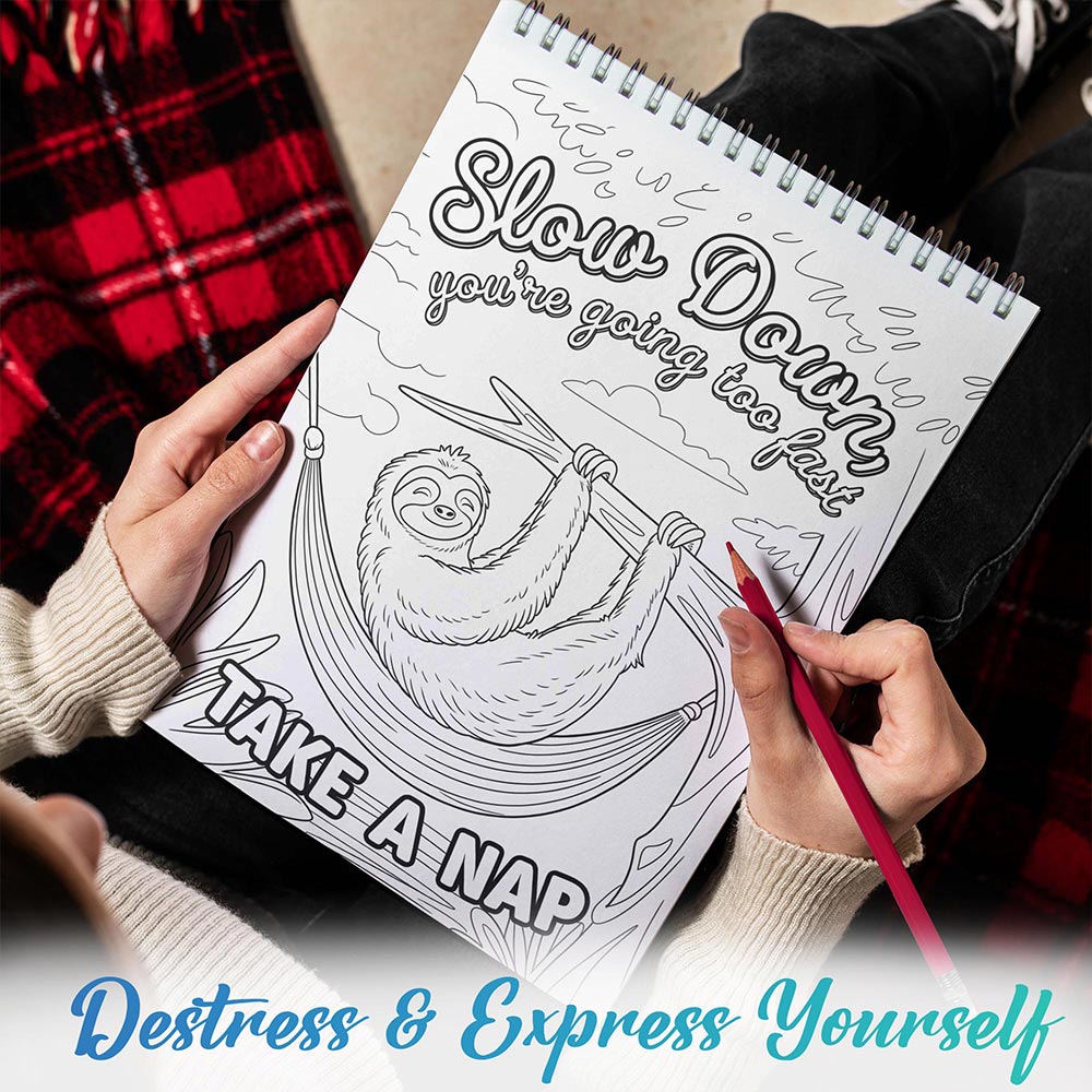 TPLHOUSE Naughty Animal Coloring Book Spiral Bound for Adults