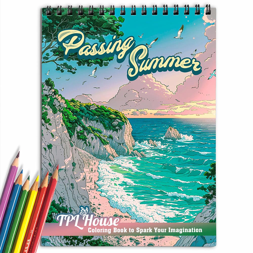 TPLHOUSE Passing Summer Coloring Book for Adults