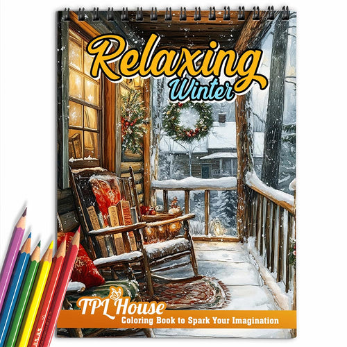 TPLHOUSE Relaxing Winter Coloring Book for Adult