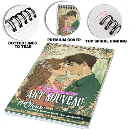 TPLHOUSE Romance Art Nouveau Coloring Pages for Adults