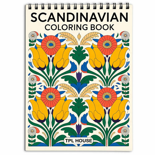TPLHOUSE Scandinavian Coloring Book for Adults