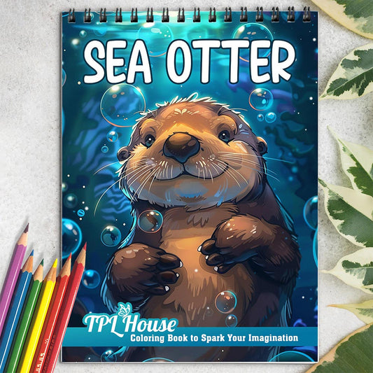 TPLHOUSE Sea Otter Coloring Book for Adults