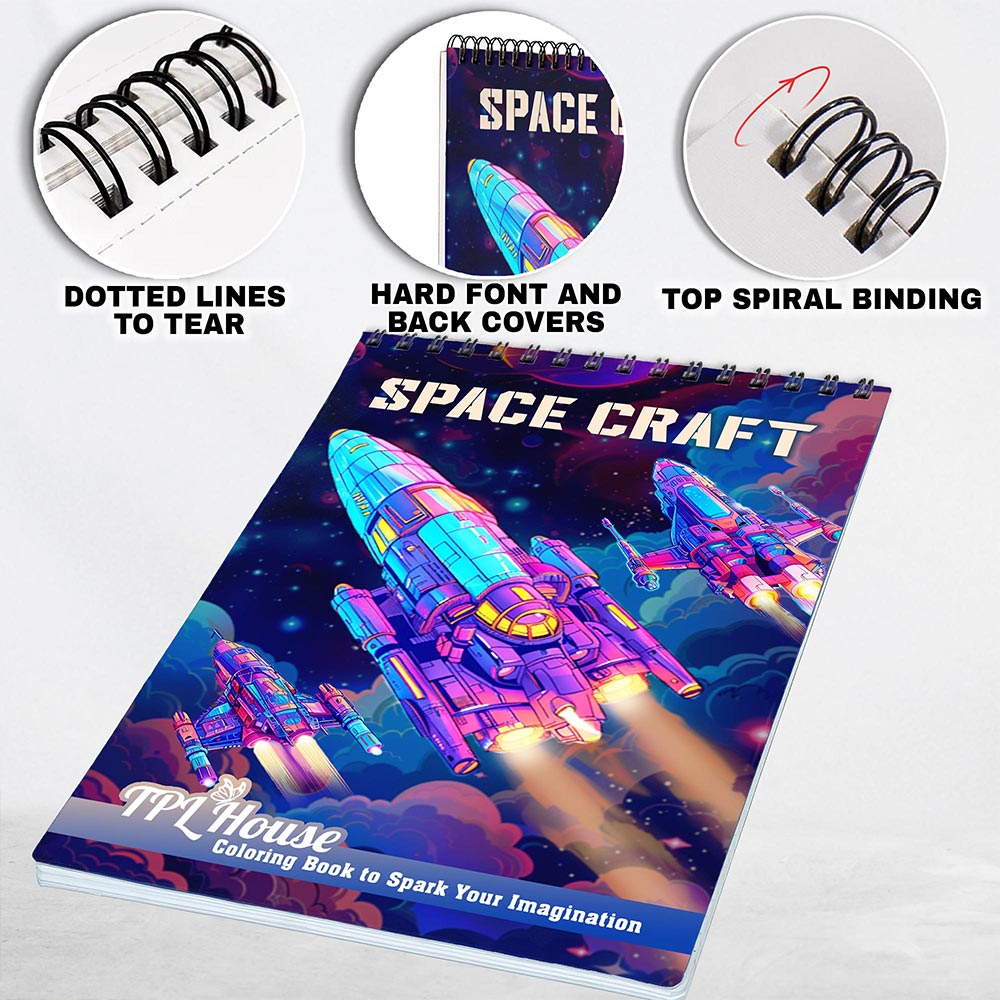 TPLHOUSE Space Craft Coloring Pages for Adults