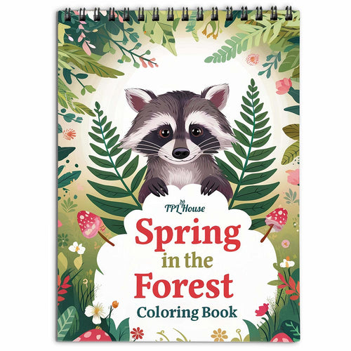 TPLHOUSE Spring In The Forest Coloring Book for Adults