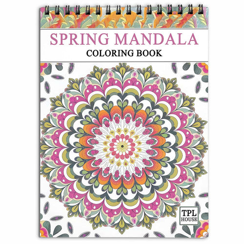 TPLHOUSE Spring Mandala Coloring Book for Adults