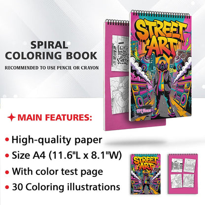 TPLHOUSE Street Art Coloring Sheets for Adults