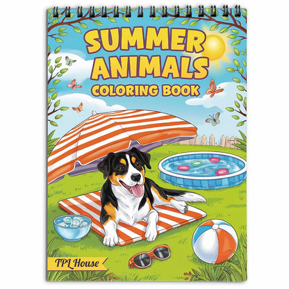 TPLHOUSE Summer Animal Coloring Book For Adults