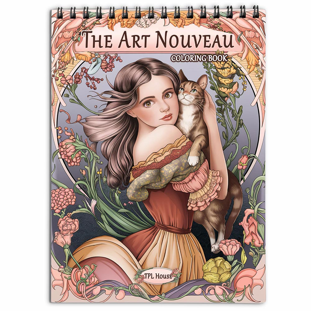 TPLHOUSE The Art Nouveau Coloring Book for Adults