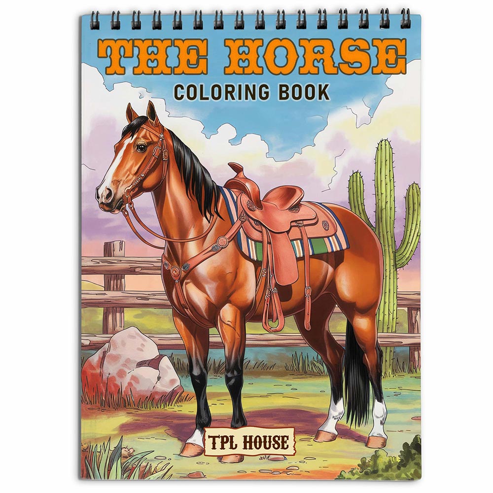 TPLHOUSE The Horse Coloring Book for Adults