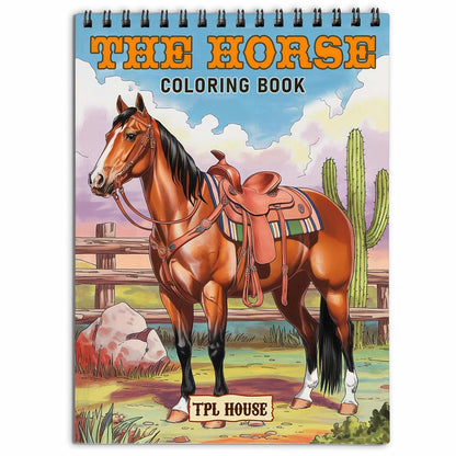 TPLHOUSE The Horse Coloring Book for Adults