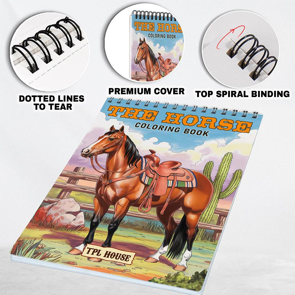 TPLHOUSE The Horse Coloring Pages for Adults