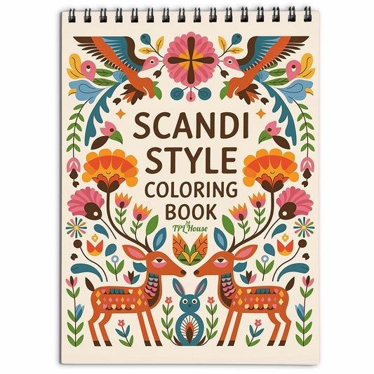 TPLHOUSE The Scandi Style Coloring Book for Adults