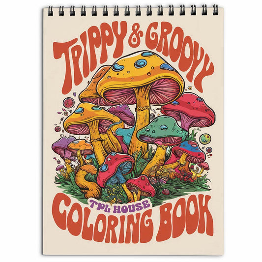 TPLHOUSE Trippy & Groovy Coloring Book for Adults