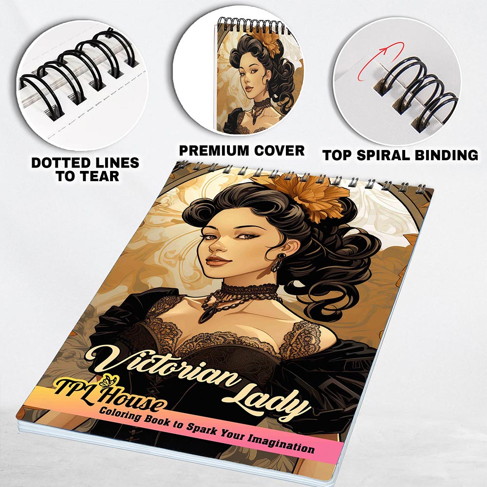 TPLHOUSE Victorian Lady Coloring Pages for Adult