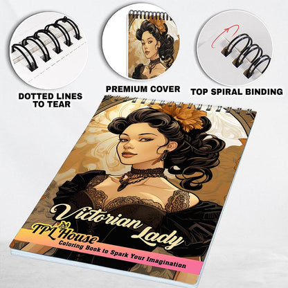 TPLHOUSE Victorian Lady Coloring Pages for Adult