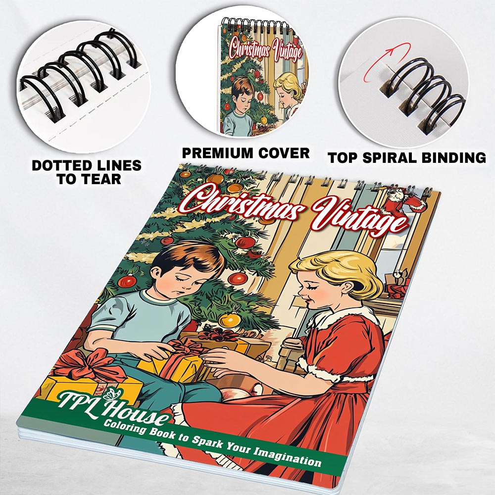 TPLHOUSE Vintage Christmas Coloring Pages for Adult