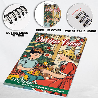 TPLHOUSE Vintage Christmas Coloring Pages for Adult