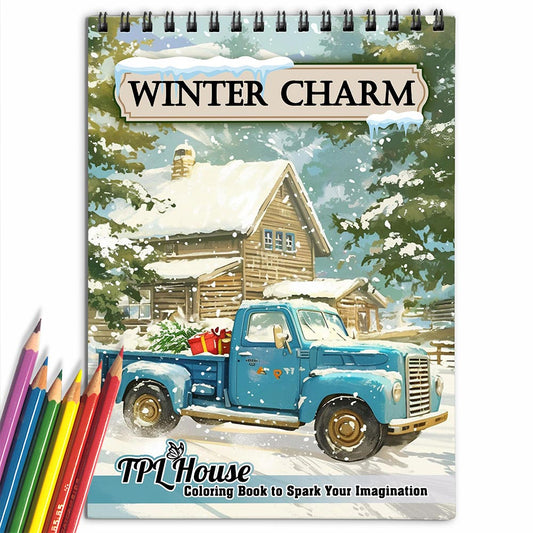 TPLHOUSE Winter Charm Coloring Book for Adult
