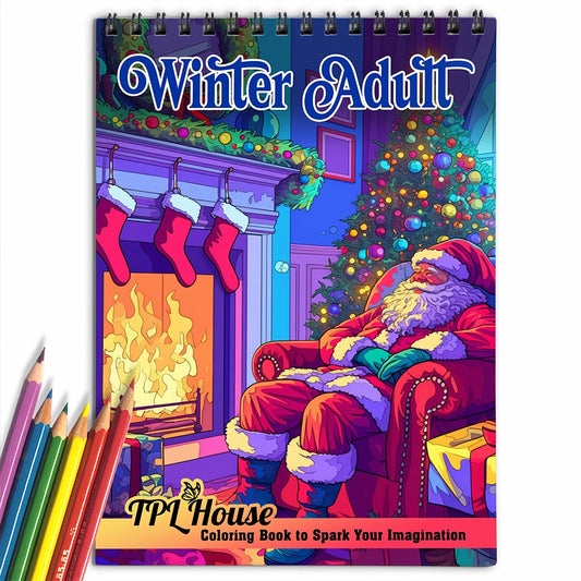 TPLHOUSE Winter Coloring Book for Adult