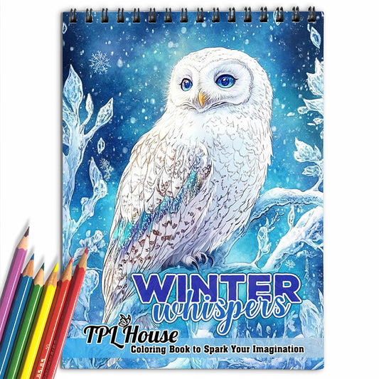 TPLHOUSE Winter Whispers Coloring Book for Adult