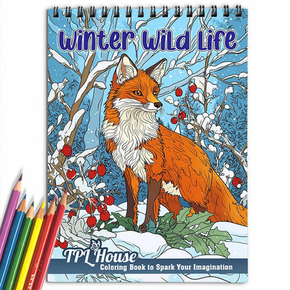 TPLHOUSE Winter Wild Life Coloring Book for Adult
