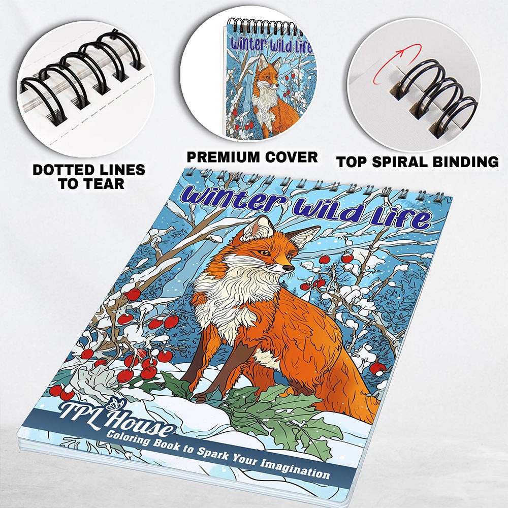 TPLHOUSE Winter Wild Life Coloring Pages for Adult