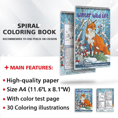 TPLHOUSE Winter Wild Life Coloring Sheets for Adult