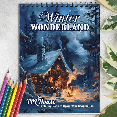 TPLHOUSE Winter Wonderland Coloring Book for Adults