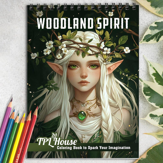 TPLHOUSE Woodland Spirit Coloring Book for Adults