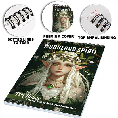 TPLHOUSE Woodland Spirit Coloring Pages for Adults